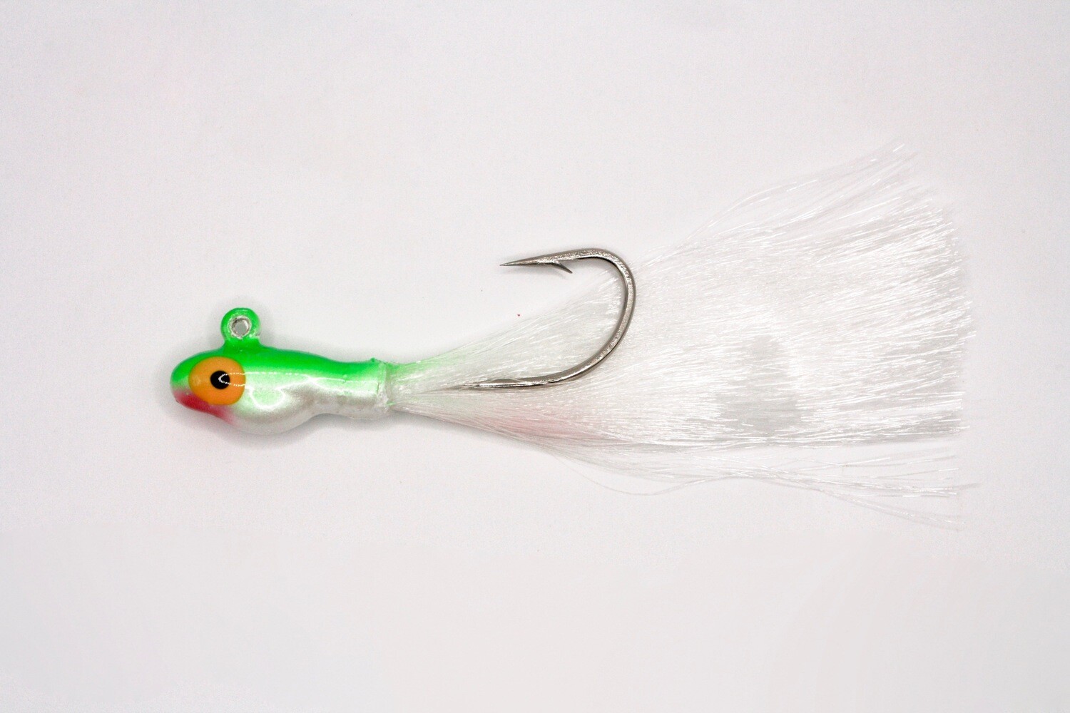 Dons Jigs PB-114 Pot Bellie Jig 1/4 oz, Hair White Tail/White Head