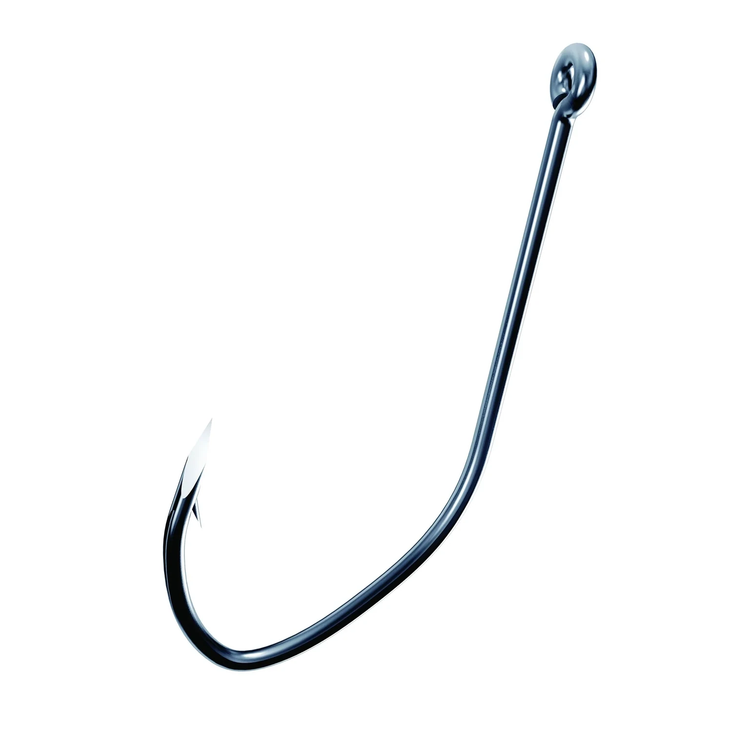 Eagle Claw 2/0 Trokar Finesse Hook, Platinum Chrome, 6pk