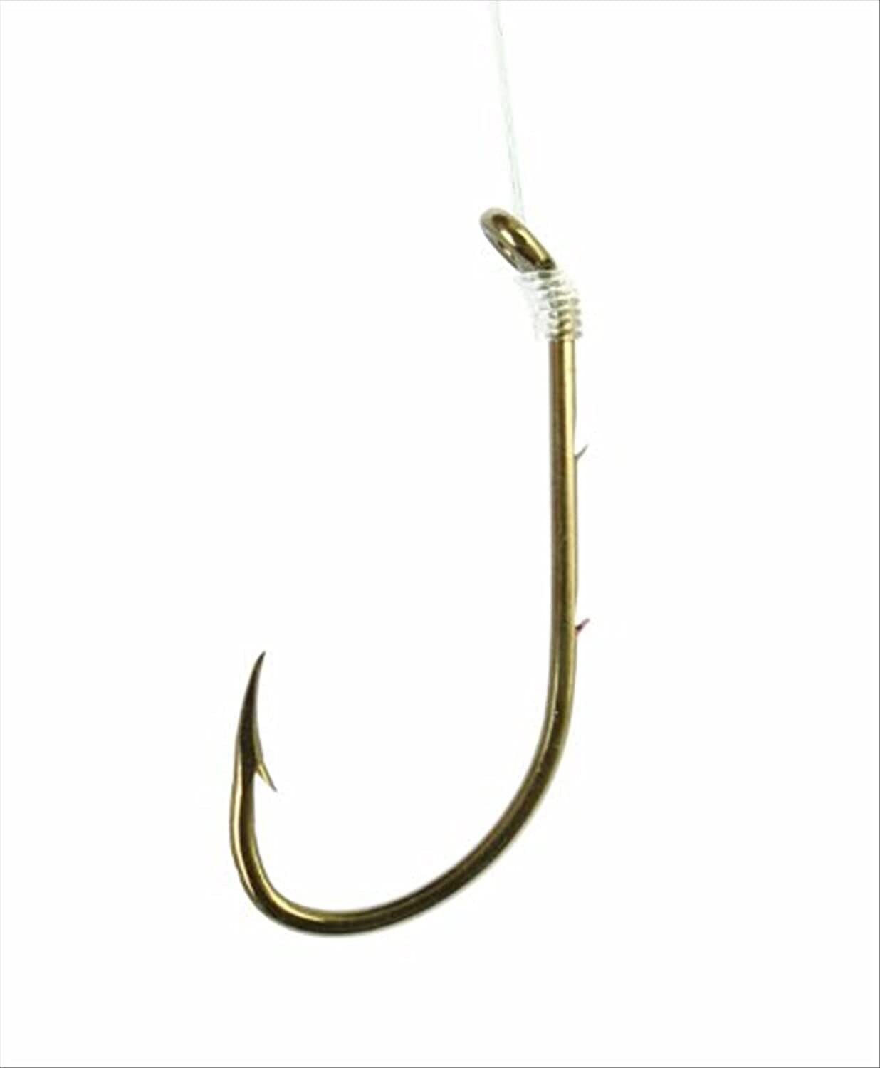 Eagle Claw Lazer Sharp  Octopus Snelled Hook, 36&quot;, Size 2/0, 6 per Pack