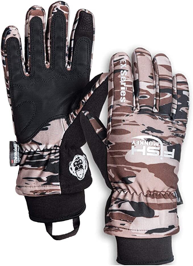 Fish Monkey FM31-L Tundra EX Fall Water Camo Large Winter Glove
