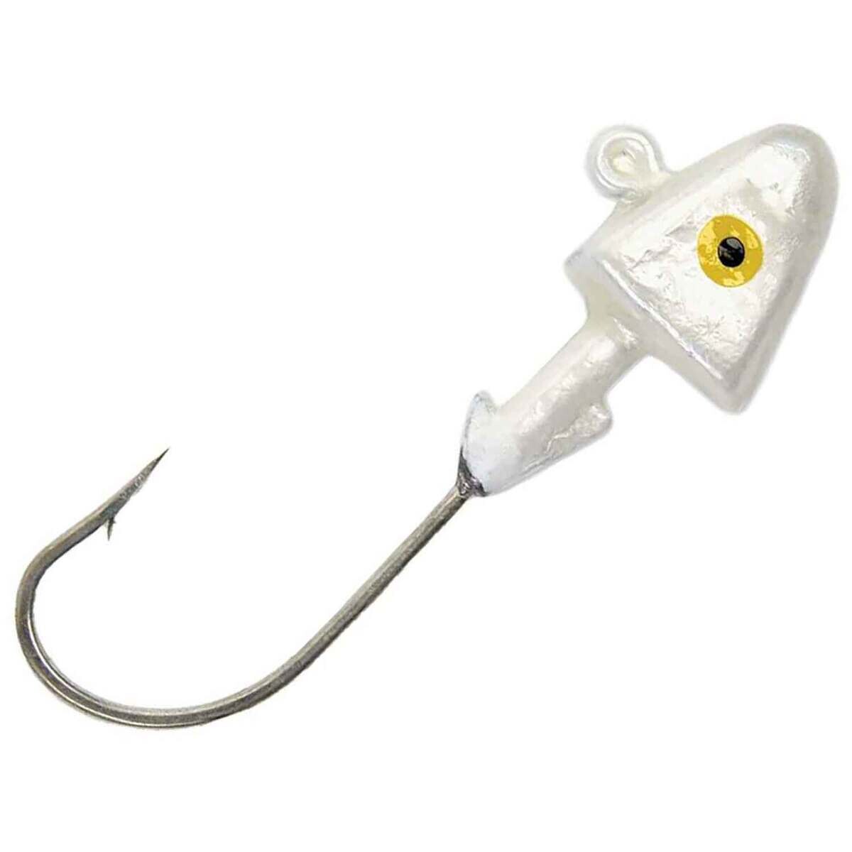 GOT-CHA HSAH125-1P Shad Head, 1/2 oz, 4/0 Hook, White Pearl, 5/Pack