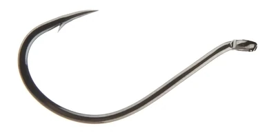 Gamakatsu 02417 Octopus Hook, Size 7/0, Barbed, Needle Point, Ringed Eye, NS Black, 6 per