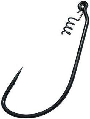 Gamakatsu 296413-1/16 Superline Weighted Worm Hook with Spring Lock