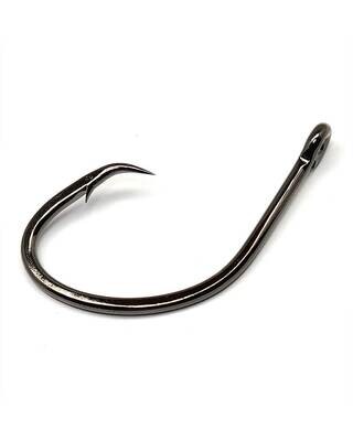 Gamakatsu 332417 Nautilus Light Live Bait Circle Hook, Size 7/0, Needle Point, Offset, Ringed Eye, NS Black, 3 per Pack