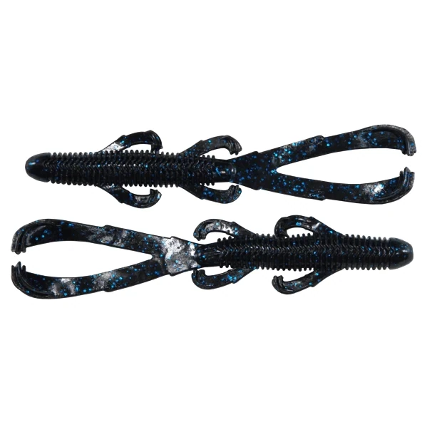 Googan Trench Hawg  6'' Black Blue Flake 7pk