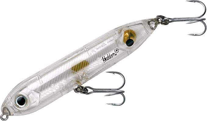 Heddon  Super Spook Topwater Bait, 5", 7/8 oz, Clear, Floating