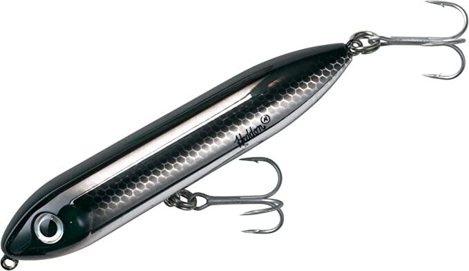 Heddon  Super Spook Topwater Bait, 5&quot;, 7/8 oz, Black Shiner