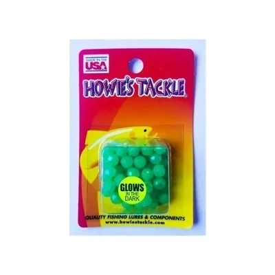 Howie 6mm facetted beads; Green Glow, 50pk 