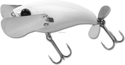 Jackall JPOMP79-BW Pompadour Topwater Bait, 3 7/64&quot;, 0.77 oz, Bone White