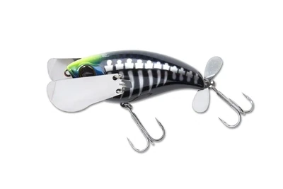 Jackall JPOMPJR-BLB Pompadour Jr Topwater Bait, 2.59&quot;, 5/8 oz, Black Bone, Floating