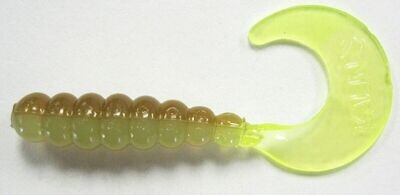 Kalin 2TG10-818 Triple Threat Grub 2", Green Weenie, 10/Pack	