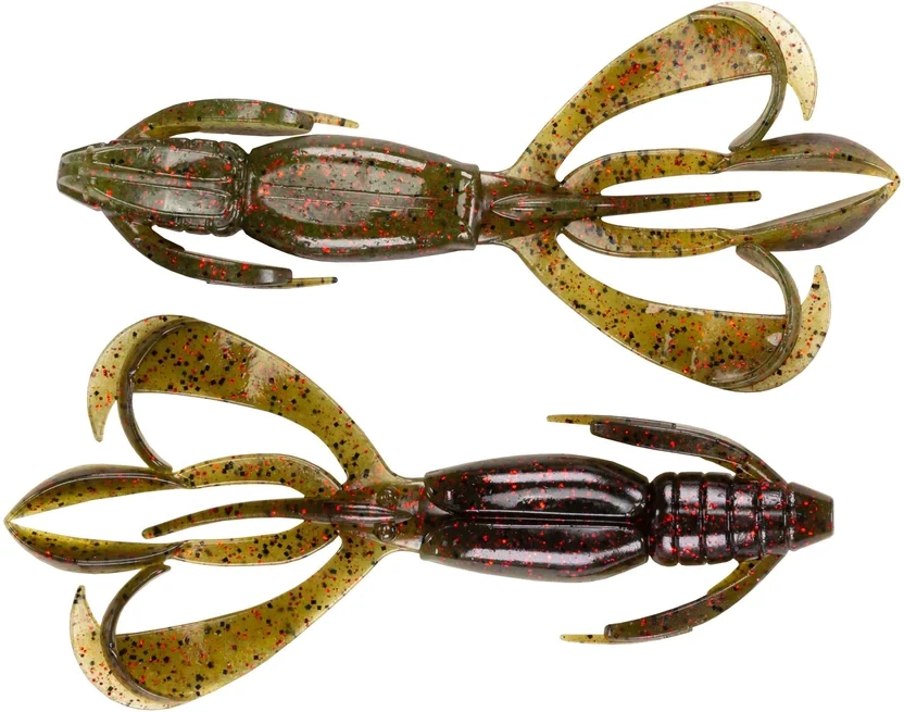 Keitech CF36-208 Crazy Flapper Crawbait, 3.6", Watermelon Red