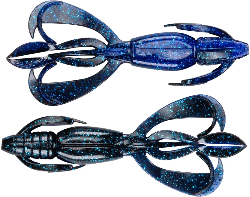 Keitech CF36-413 Crazy Flapper Crawbait, 3.6", Black Blue, 7/Pack