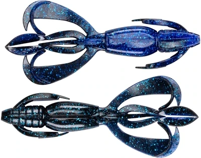 Keitech CF36-413 Crazy Flapper Crawbait, 3.6", Black Blue, 7/Pack