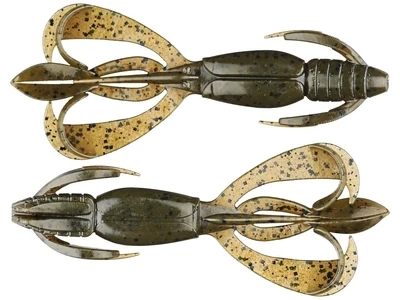 Keitech CF36-401 Crazy Flapper Crawbait, 3.6", Green Pumpkin