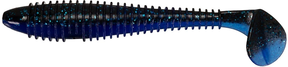 Keitech FS38428 Fat Swing Impact Black/Blue Fl 3.8" - 5536