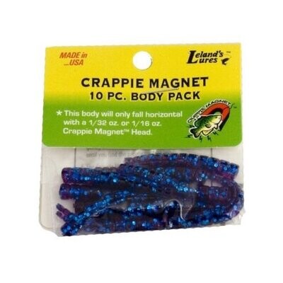 Leland 87231 Crappie Magnet 15 Pc. Body Pack, Midnight Blue, 15/Pack