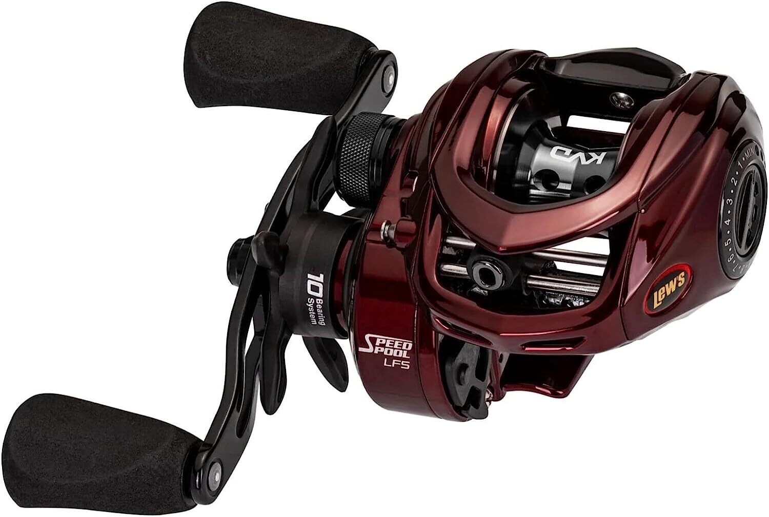 Lew's KVD1HL KVD Kevin Van Dam 6.2:1 LH Baitcast Reel, 10 bearing	