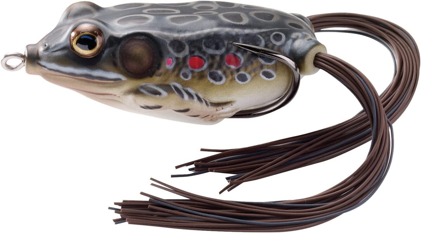 LiveTarget  Frog Hollow Body  2 5/8", 2/0 Hook, 3/4 oz, Brown/Black, Floating 