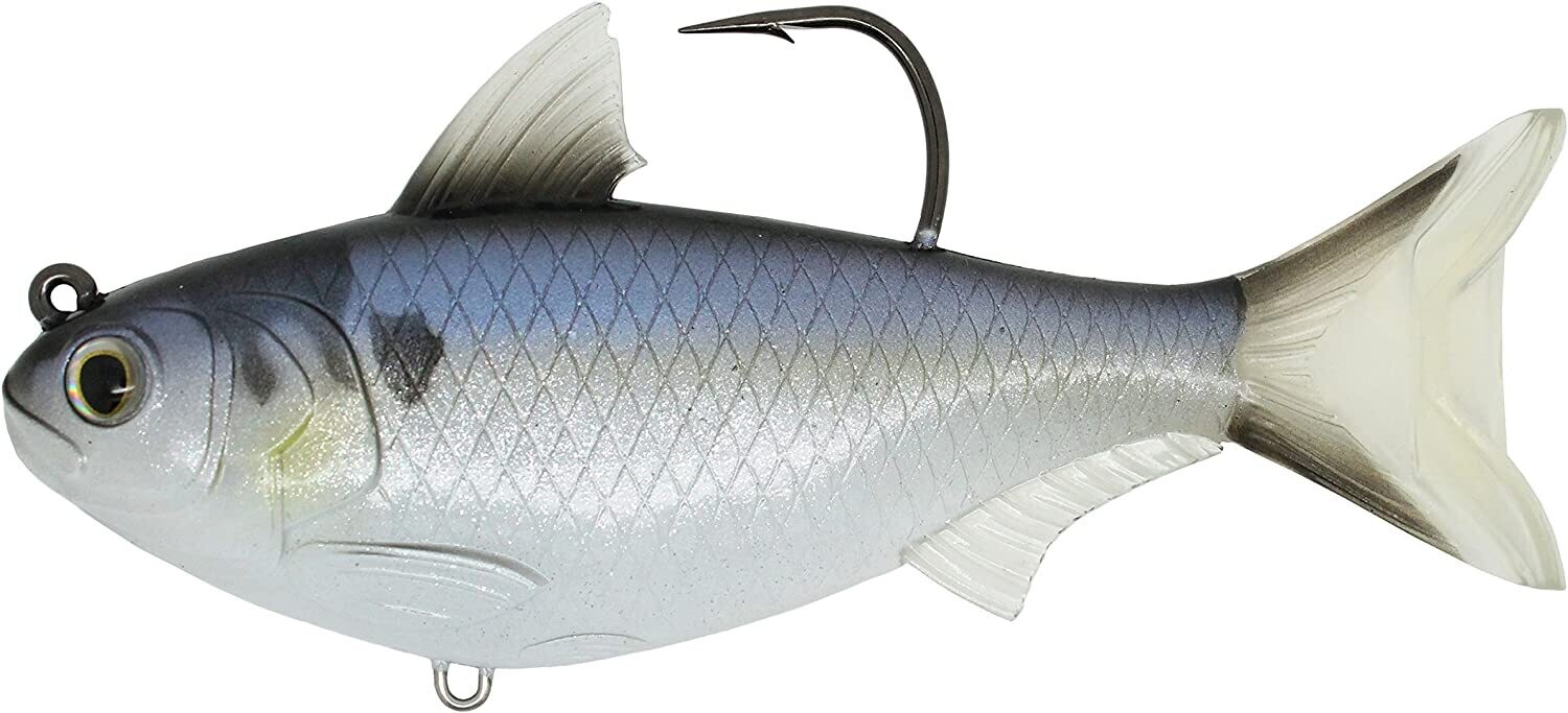 LiveTarget Trout Swimbait, 5", 8/0 Hook, 1 1/4 oz, Silver/Olive, Medium Slow Sinking