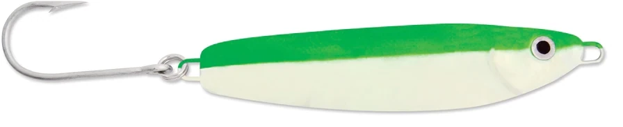 Luhr Jensen Crippled Herring Spoon,, Chrome & Green 1 5/8", 1/2 oz