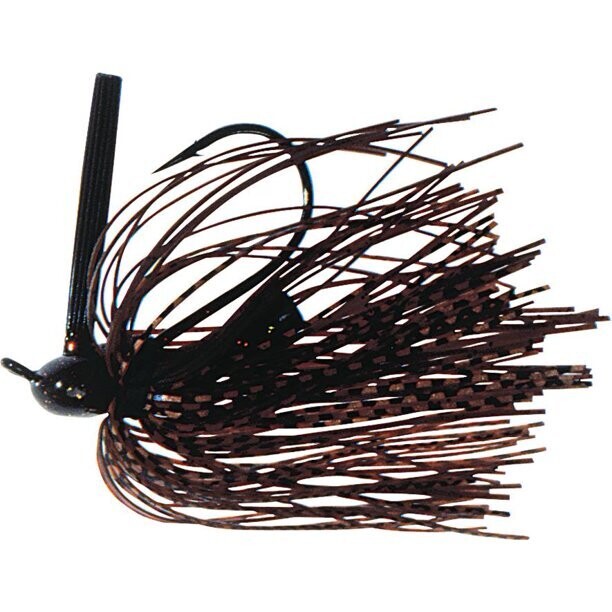 Lunker Lure  Rattle Flip Jig, 3/8 oz, Black/Blue Flash	