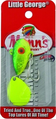 Manns Little George Sinking Tailspinner Jig, 1/2 oz, Chartreuse/Green Holographic, Sinking