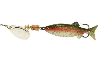 Mepps C1M S-RBT Comet Mino In-Line Spinner, 1 7/8&quot;, 1/6 oz, Silver