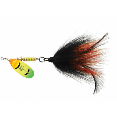 Mepps BM HO-BO Musky Killer In-Line Spinner-3/4 oz hot orange-blk/orng