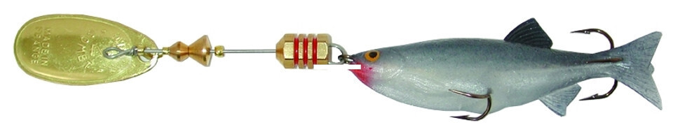 Mepps C2M G Comet Mino In-Line Spinner, 2 1/2", 1/4 oz, Gold Blade