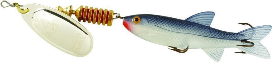 Mepps C4M S Comet Mino In-Line Spinner, 3", 7/16 oz, Silver Blade
