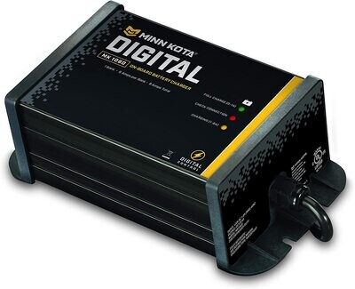 Minn Kota 1821065 MK106D Digital On-Board Battery Charger, 1 Bank
