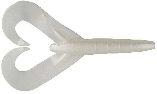 Missile Baits MBTT33-PW Twin Turbo Twin Tail Bait, 3.3&quot;, Pearl White