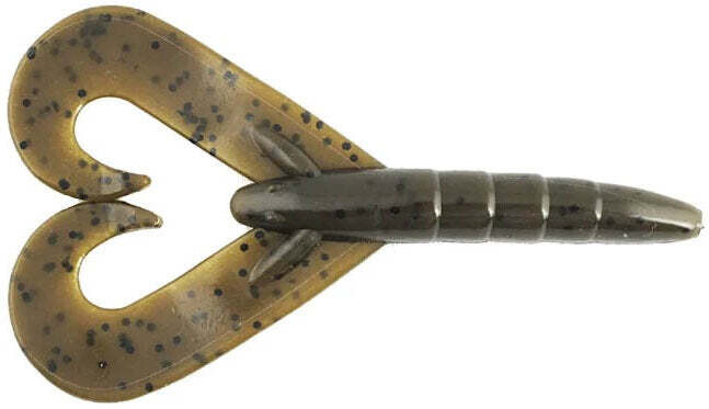 Missile Baits MBTT33-GP Twin Turbo Twin Tail Bait, 3.3&quot;, Green Pumpkin