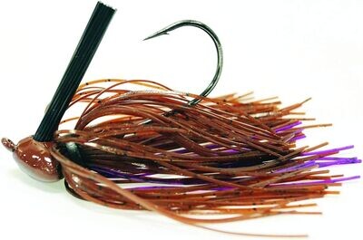 Missile Baits MJHB34-BPP Ike&#39;s Head Banger Jig 3/4oz Brown Purple