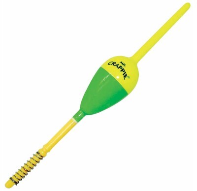 Mr Crappie Balsa Slip Pencil Floats Green/Yell