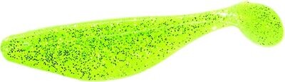 Mr Twister 4SA10-10S 4" Sassy Shad Chartreuse/Silver Flk 10Pk