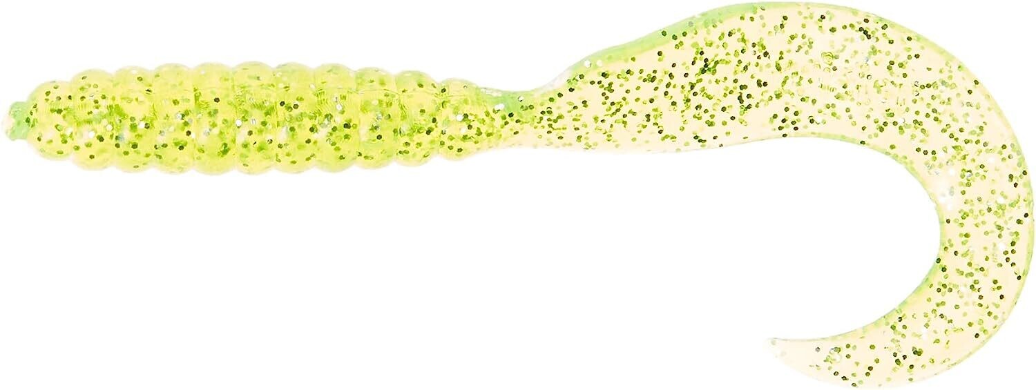 Mr Twister MTSF20-10S Meeny Tail 3" Chartreuse/Silver Flk 20Pk