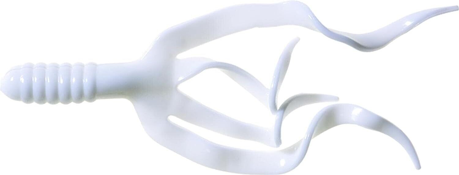 Mr Twister SDT10-1 Split Double Tail 4" White 10Pk