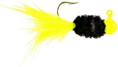 Mr. Crappie  Slab Daddy Jig, 1/32 oz, Chartreuse/Black Classic, 3/Pack