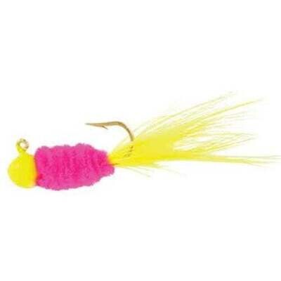 Mr. Crappie SD2D-738 Slab Daddy Jig 1/16 oz, Chartreuse/Pink Electric