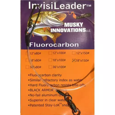 Musky Innovations 30001 Fluorocarbon Leader 18 80Lb