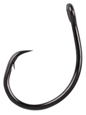 Mustad Ultrapoint Demon Tuna Perfect Circle Hook, Size 1/0, Needle Point, Wide Gap, Light Wire, Ringed Eye, Black Nickel, 10 per Pack