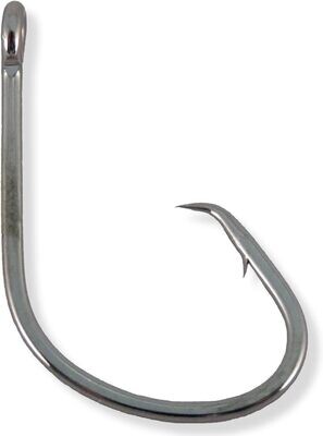 Owner Mutu Light Circle Hook Hook, Size 1/0, Hangnail Point, Light Wire, Black Chrome, 40 per Pack