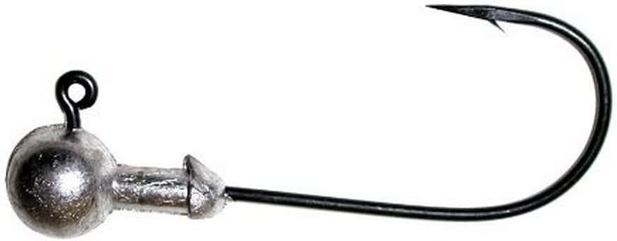 Owner  Ultrahead Round Jighead, 3/16 oz, 2/0 Hook, Black