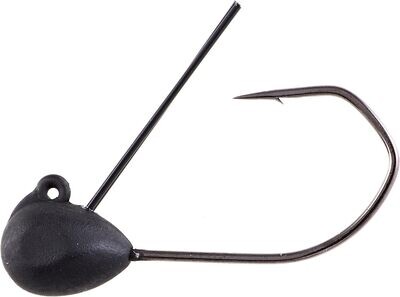 Owner  Ultrahead Wacky Jighead, 1/16 oz, 1/0 Hook, Black Chrome, 4/Pack