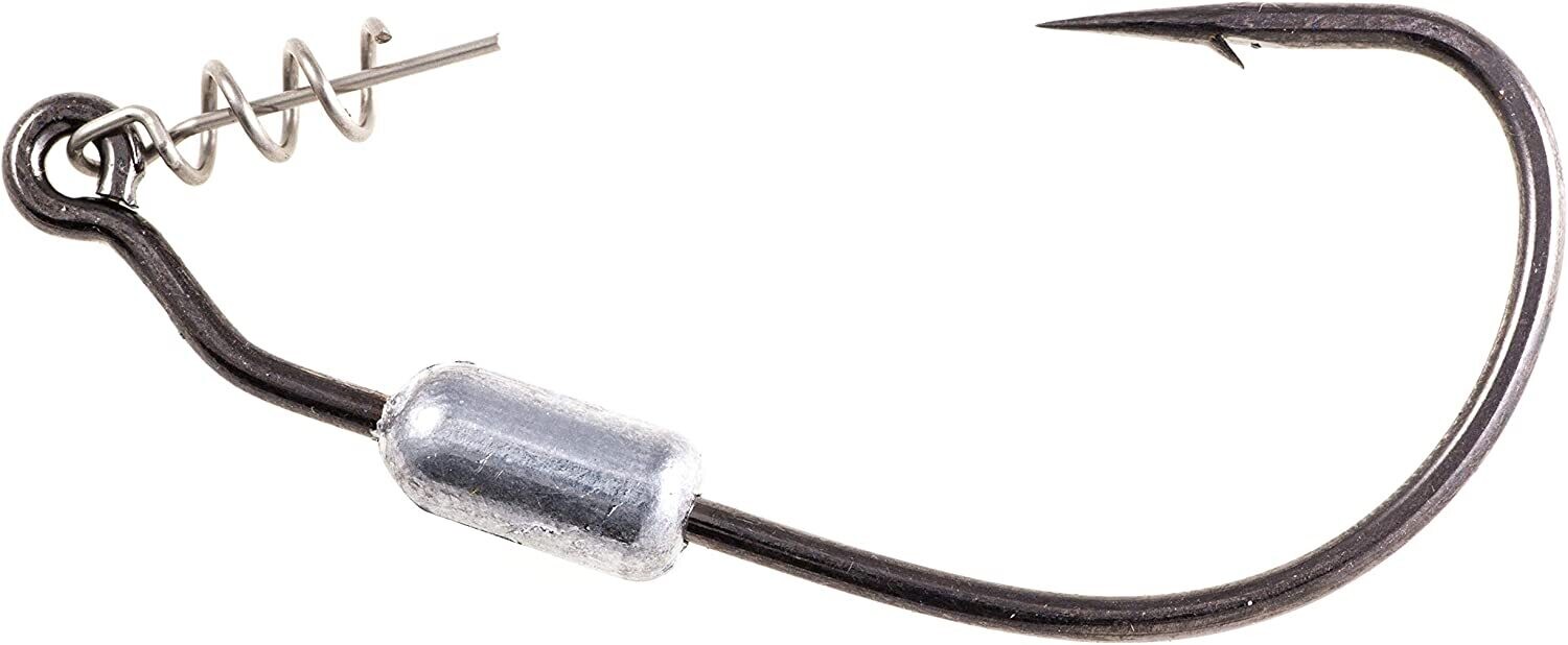Owner 5132W-025 Twistlock Weighted Bass Hook with Centering-Pin Spring