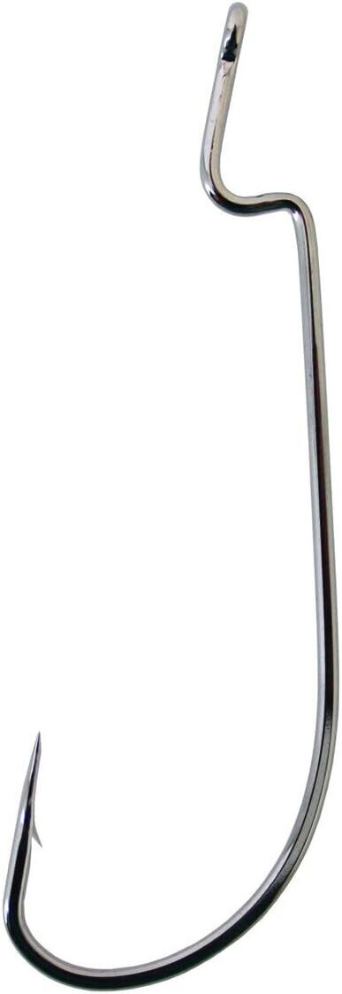 Owner Oversize Worm Hook 7/0, Forged Shank, Black Chrome, 5 per Pack