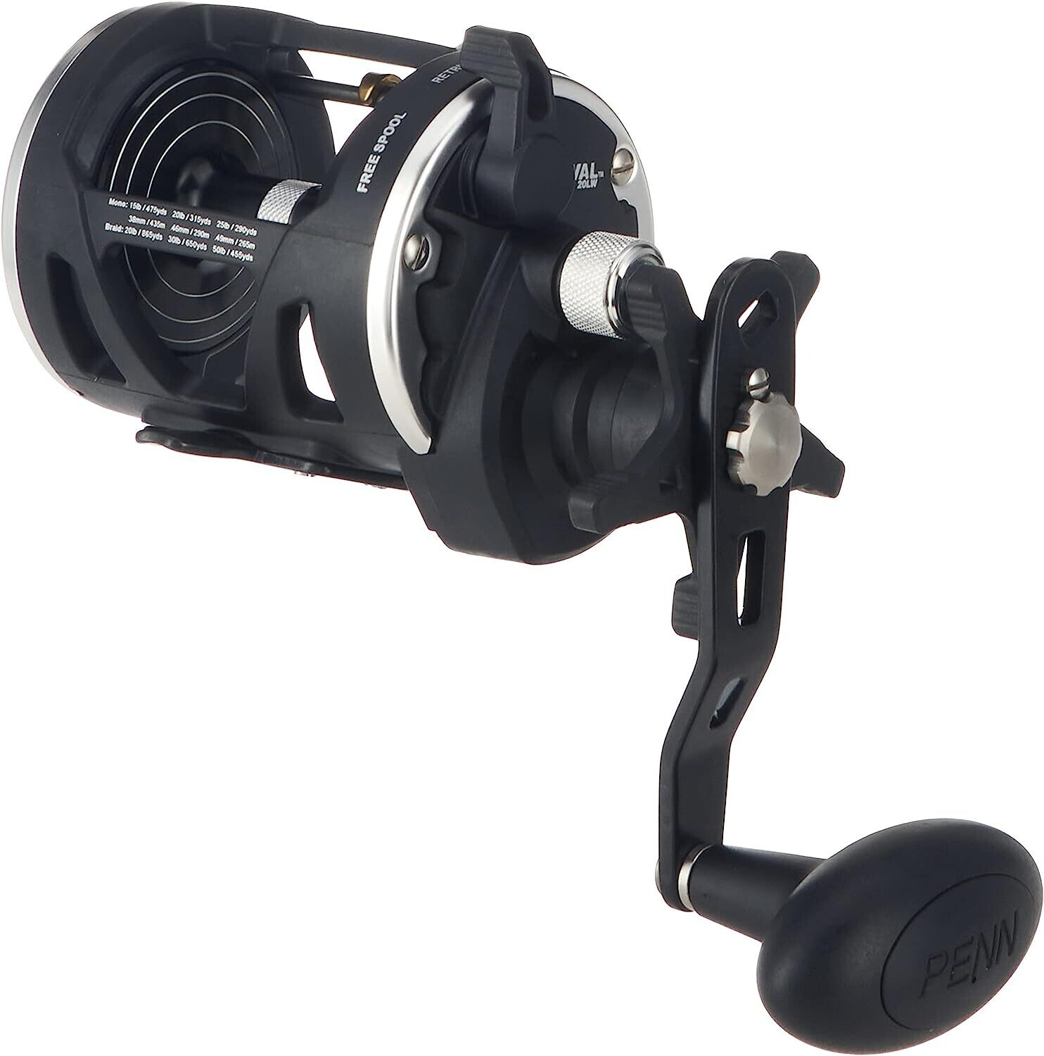 Penn RIV15LW Rival Level Wind 15 sz Conventional Reel, 2 Bgr, 5.1:1 ratio 15Lbs.