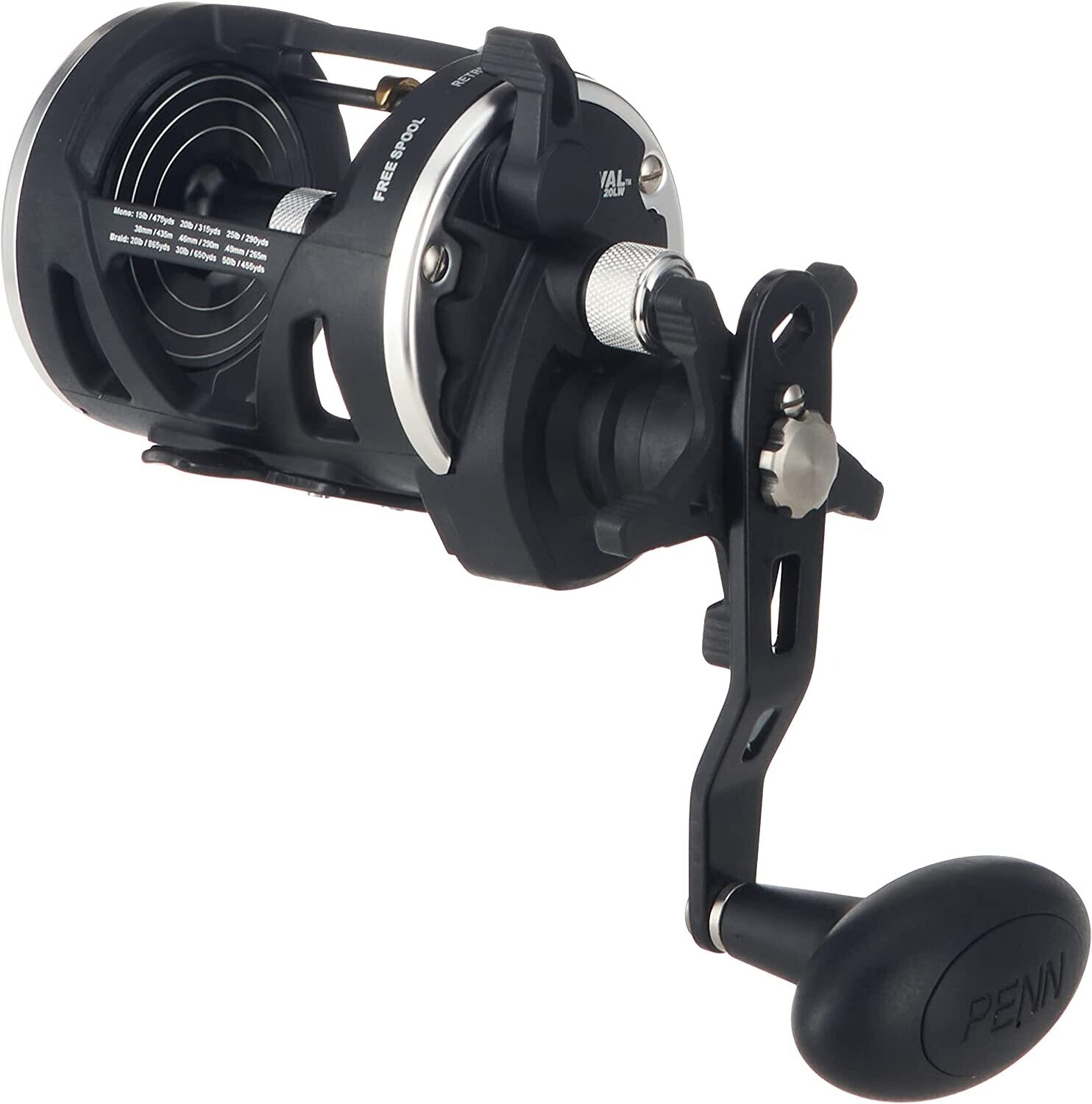 Penn RIV15LWLC Rival Level Wind 15 sz Line Counter Reel, 2 Bgr, 5.1:1